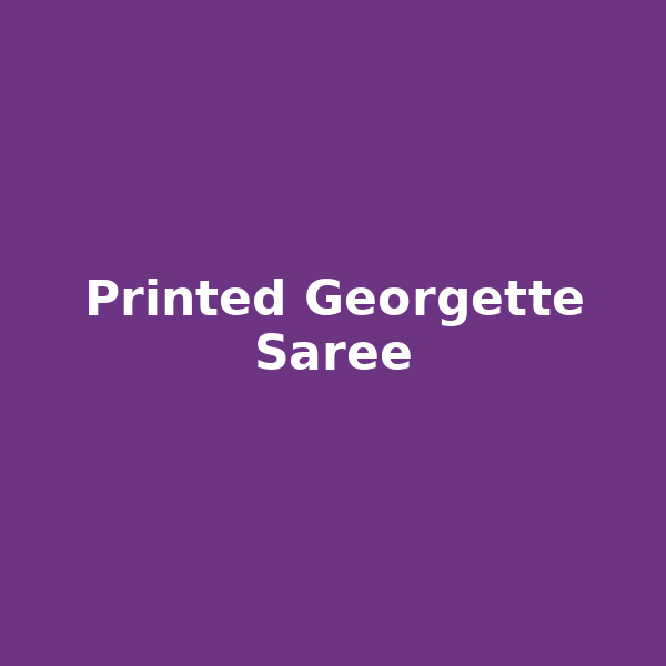 Printed Georgette Saree